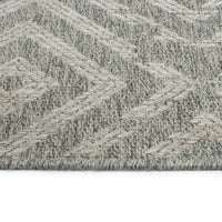 Modern, Transitional, Geometric, Southwestern, Textured High Low Cut & Loop 2' X 6' Runner Silver Polypropylene