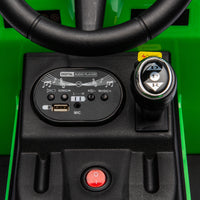 12V Kids Ride On Electric Tractor Black Knight,Kids Ride On Toy.2Wd,Non Skid Tires, Steering Wheel, Foot Pedal,With Removable Storage Tug,Light,Bluetooth,Music,Mp3,Usb,Power Display For Kids Aged 3 . Green 50 99 Lbs Polypropylene