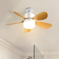 16 Inch Socket Ceiling Fans With Dimmable Led Light 2 In 1 Screw Small Ceiling Fan White Pc