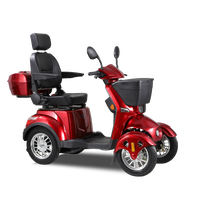 Xl3D4L Electric Mobility Recreational Travel Scooter For Adults,Mobility Scooters For Seniors, 4 Wheel Powered Mobility Scooters Red Abs Pc Abs Pc