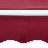 Outsunny 8' X 7' Patio Retractable Awning, Manual Exterior Sun Shade Deck Window Cover, Wine Red Red Aluminum