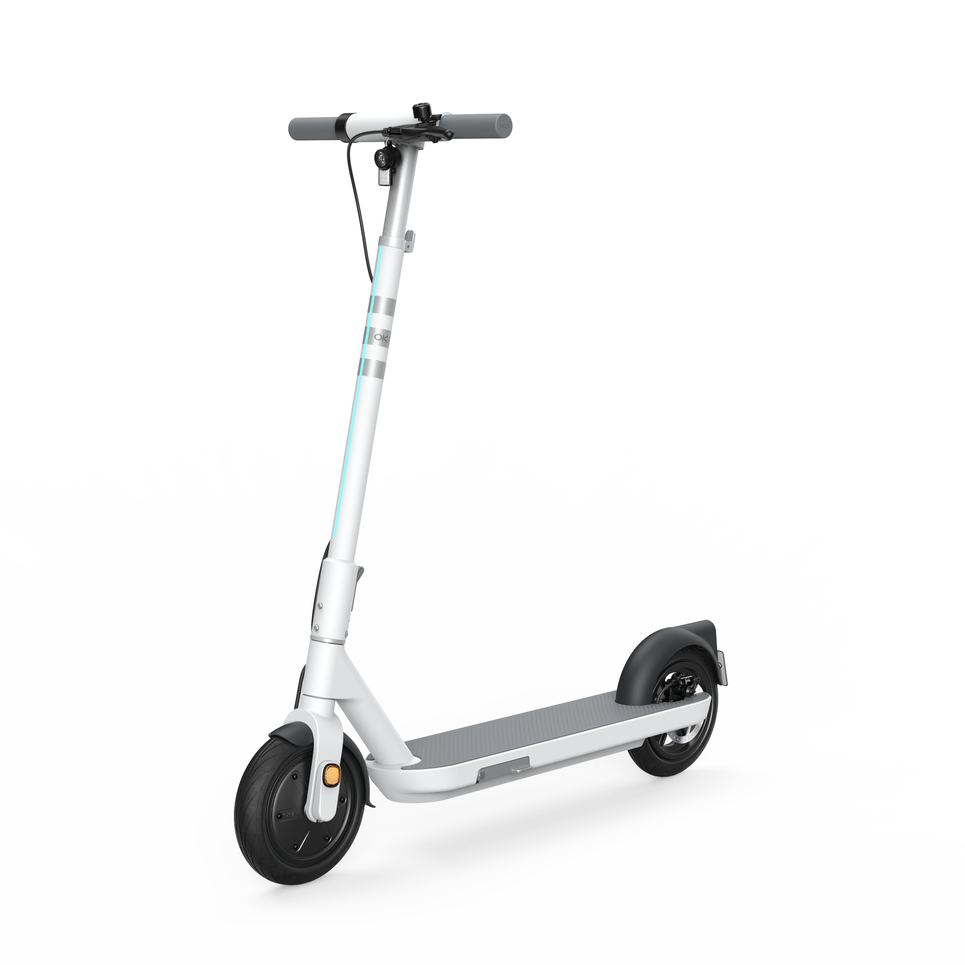 Foldable Electric Scooter W 18.6 Miles Max Operating Range & 15.5 Mph Max Speed White White Aluminum