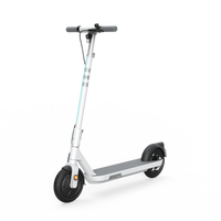 Foldable Electric Scooter W 18.6 Miles Max Operating Range & 15.5 Mph Max Speed White White Aluminum