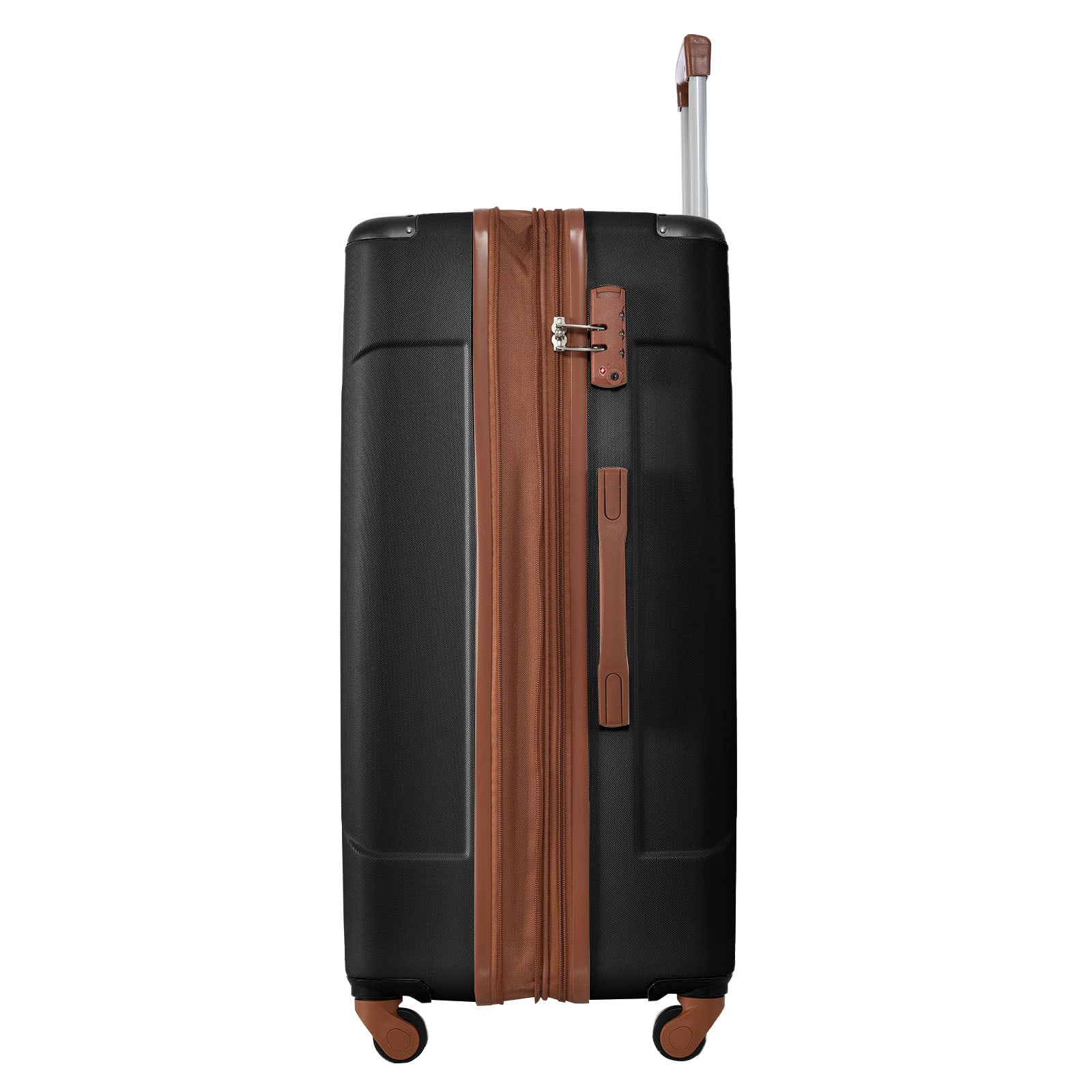 Hardshell Luggage Spinner Suitcase With Tsa Lock Lightweight Expandable 28'' Single Luggage Black Brown Abs