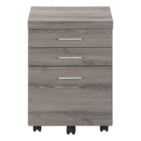 File Cabinet, Rolling Mobile, Storage Drawers, Printer Stand, Office, Work, Brown Laminate, Contemporary, Modern Taupe Particle Board