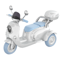 12V Kids Motorcycle, 3 Wheels 12V Kids Ride On Motorcycle With Mp3, Bluetooth, Headlight, Storage Box, Motorcycle For Kids Blue Blue Polypropylene