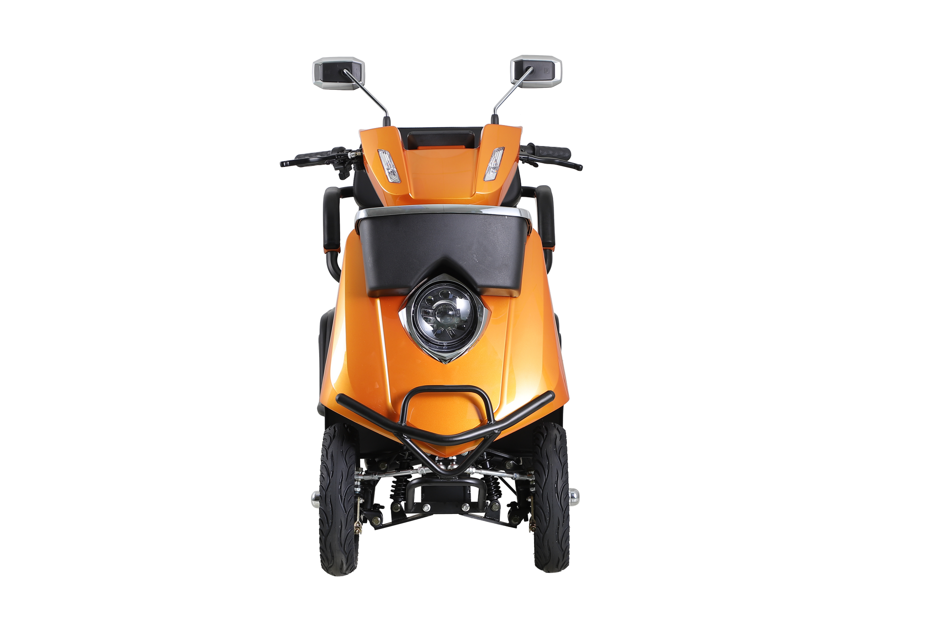 Heavy Duty 4 Wheel Mobility Scooters For Seniors & Adults 500Lbs Capacity Orange Abs Pc