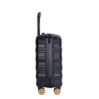 Carry On Luggage Airline Approved18.5" Carry On Suitcase With Tsa Approved Carry On Luggage With Wheels Carry On Bag Hard Shell Suitcases, Black Black Abs