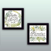 "Together Is Our Favorite Place To Be " Framed Wall Art For Living Room, Wall Art Print For Home Decor, Bedroom Wall Art By Deb Strain Multicolor Wood Paper