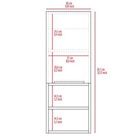 Milwaukee Medicine Cabinet, Two Shelves, Single Door Cabinet, Two Interior Shelves Beige 1 4 Bathroom Wall Mounted Modern Mdf Engineered Wood