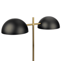 Nova Hydro Black Table Lamp With On Off Switch Double Lamp With Faux Marble Base Black,Gold,Marble Table&Floor Lamps Faux Marble,Metal