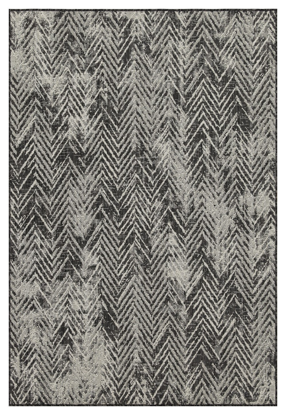 Sunshine Gc Har2011 Anthracite 5 Ft. 3 In. X 7 Ft. 3 In. Indoor Outdoor Area Rug Anthracite Polyester Polypropylene