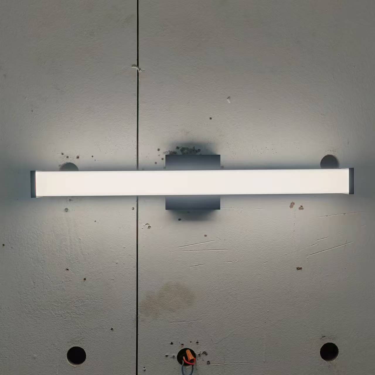 Led 24 Inch 14W 5Cct Dimming Wall Light, Iron Aluminum Acrylic Wall Mounted Lighting Fixtures, Matte Black Bathroom Vanity Light Over Mirror Matte Black Modern Acrylic,Aluminum,Iron