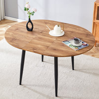 With A Clever Retractable Mechanism, The Mdf Table Top Is Made Of Black Metal Legs And Has A Smooth And Delicate Surface. The Unique Look Creates The Sleekof A Modern Home. Wood Mdf Metal