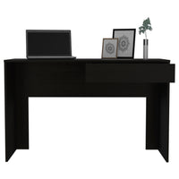 Acre Writing Computer Desk, One Drawer Black Black Computer Desk Office Modern Freestanding Rectangular Drawers Desk Rectangular Particle Board Particle Board