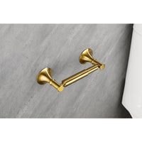 6 Piece Brass Bathroom Towel Rack Set Wall Mount Brushed Gold Brass