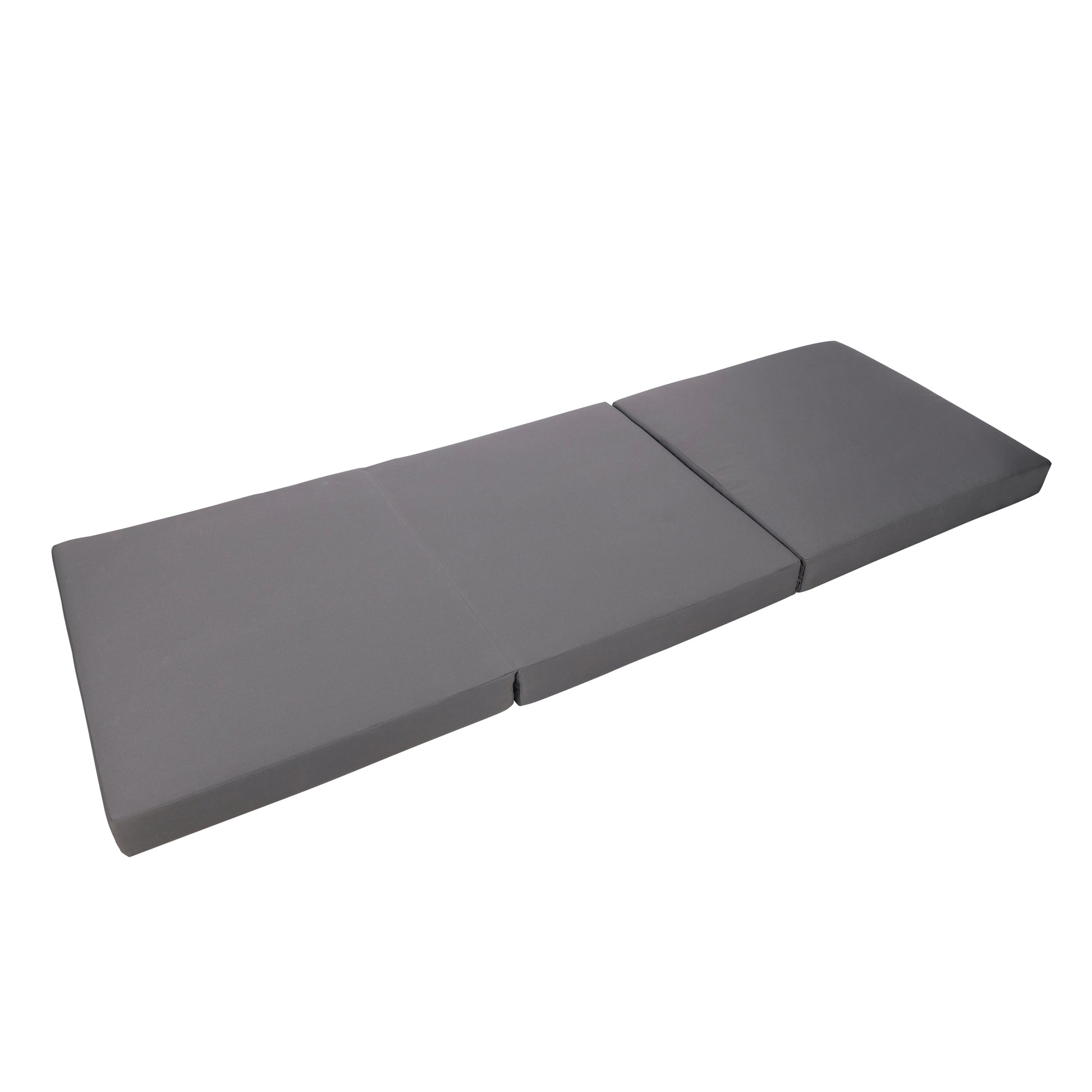 Gray Broadway Ian Chaise Lounge Cushion Triple Folds Gray Waterproof Fabric