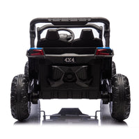 24V Two Seater Kids Ride On Utv W Parents Remote Control,Four Wheel Suspension,Slow Start,Large Wheel Design,Anti Collision Bar,Storage Space,Music,Usb,Bluetooth,Volume Control,Led Lights For Kids 3 . Blue 100 149 Lbs Polypropylene
