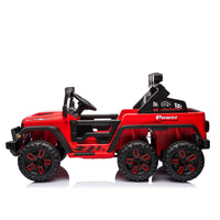 24V Ride On Large Pickup Truck Car For Kids,Ride On 4Wd Toys With Remote Control,Parents Can Assist In Driving,Bluetooth Music Version,Pickup Truck Design With Spacious Storage In The Rear. Red Polypropylene