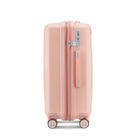 Luggage 4 Piece Sets 14 20 24 28 , Hard Shell Lightweight Tsa Lock Carry On Expandable Suitcase With Spinner Wheels Travel Set For Men Women Pink Polypropylene