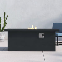 24'' H Concrete Propane Natural Gas Outdoor Fire Pit Table Charcoal Garden & Outdoor Modern Stone Concrete