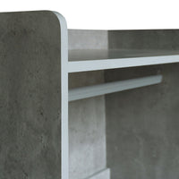 Open Wooden Wardrobe Storage For Bedroom, Gray Gray Particle Board