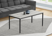 Coffee Table, Accent, Cocktail, Rectangular, Living Room, 40"L, Grey Laminate, Black Metal, Contemporary, Modern Grey Mdf