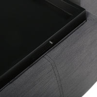 Drake Ottoman Gray Fabric