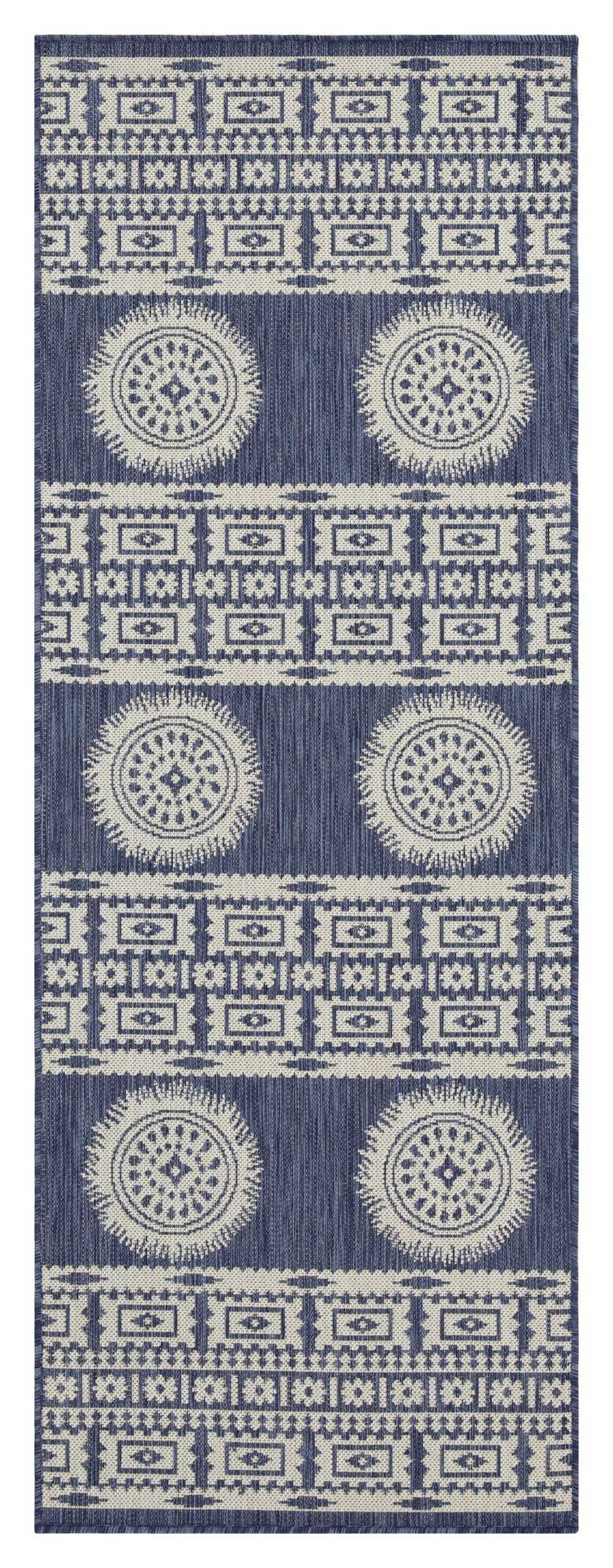 Sunshine Gc Har2022 Blue 5 Ft. 3 In. X 7 Ft. 3 In. Indoor Outdoor Area Rug Blue Polyester Polypropylene