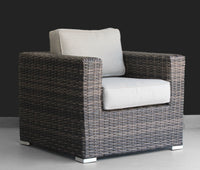 Comfort Ready Fully Assembled Patio Chair With Plush Cushions Ideal For Outdoor Relaxation Espresso,Grey Wicker