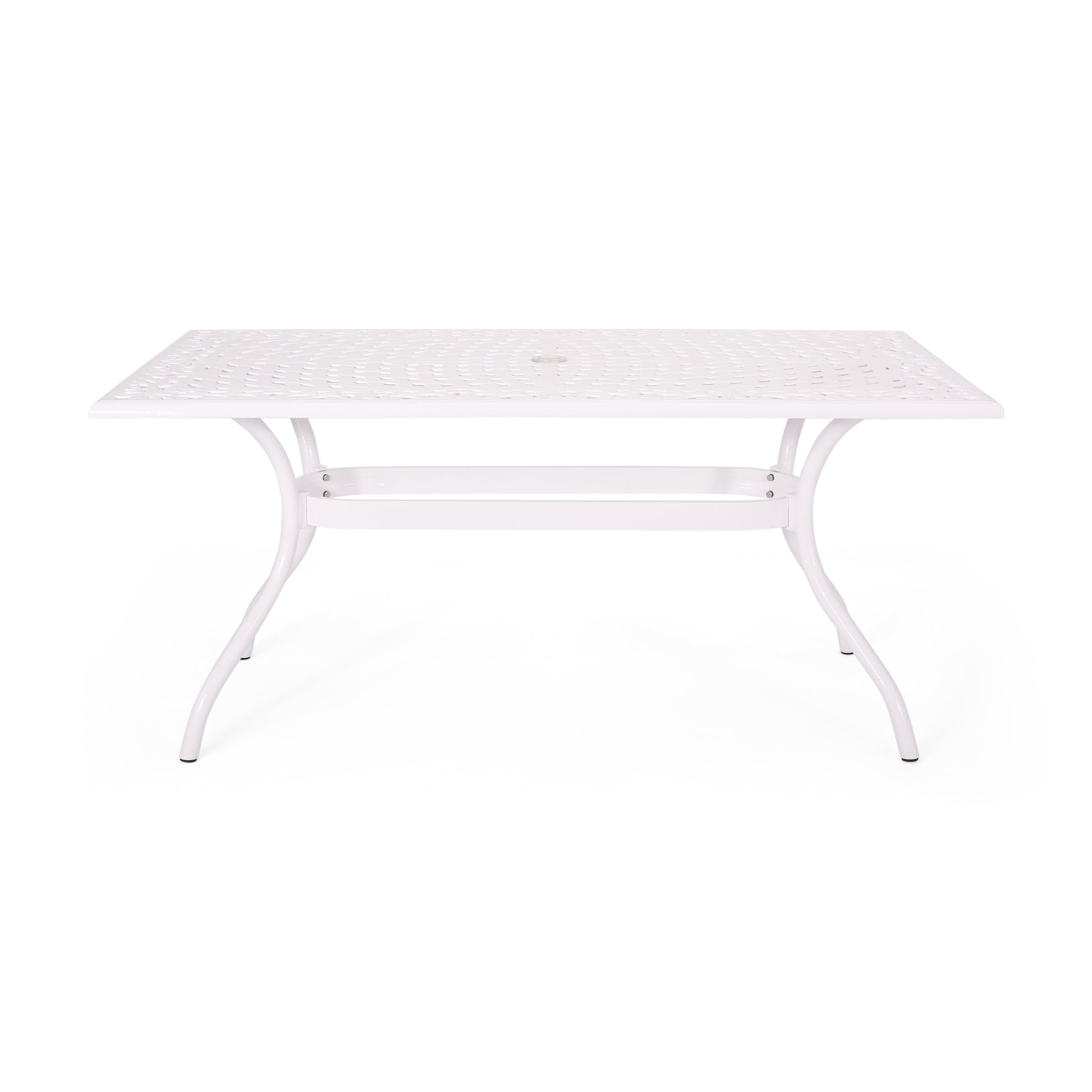 Phoenix Rectangle Table White Aluminium