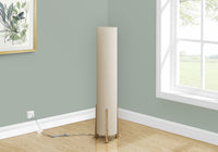 Lighting, 50"H, Floor Lamp, Brown Wood Look, Ivory Cream Shade, Contemporary Brown Solid Wood