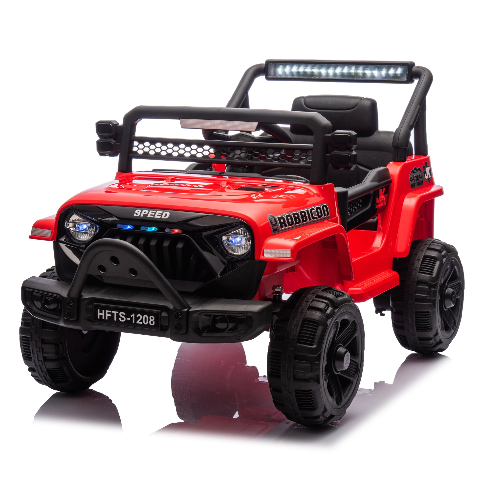 12V Kids Ride On Electric Truck Car W Parents Control,2Wd,Four Wheel Suspension,Early Education Function,Adjustable Volume,Usb,Mp3,Bluetooth,Microphone Jack,Power Display,Led Lights For Kids Aged 3. Red Polypropylene