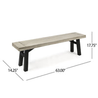 Bettina Bench Grey Acacia Wood