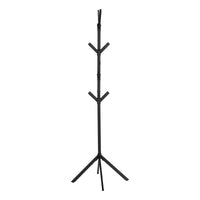 Coat Rack, Hall Tree, Free Standing, 8 Hooks, Entryway, 70"H, Bedroom, Black Metal, Contemporary, Modern Black Metal