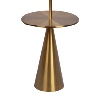 Celestial Modern Floor Lamp With Brass Accent Table With Large White Shade Gold,White Table&Floor Lamps Brass