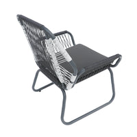 Idaho 3Pc Chat Set Gray Woven Rope