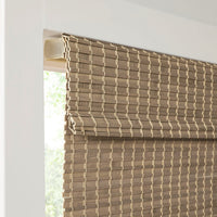 Bamboo Light Filtering Roman Shade 64"L Natural Ash Bamboo