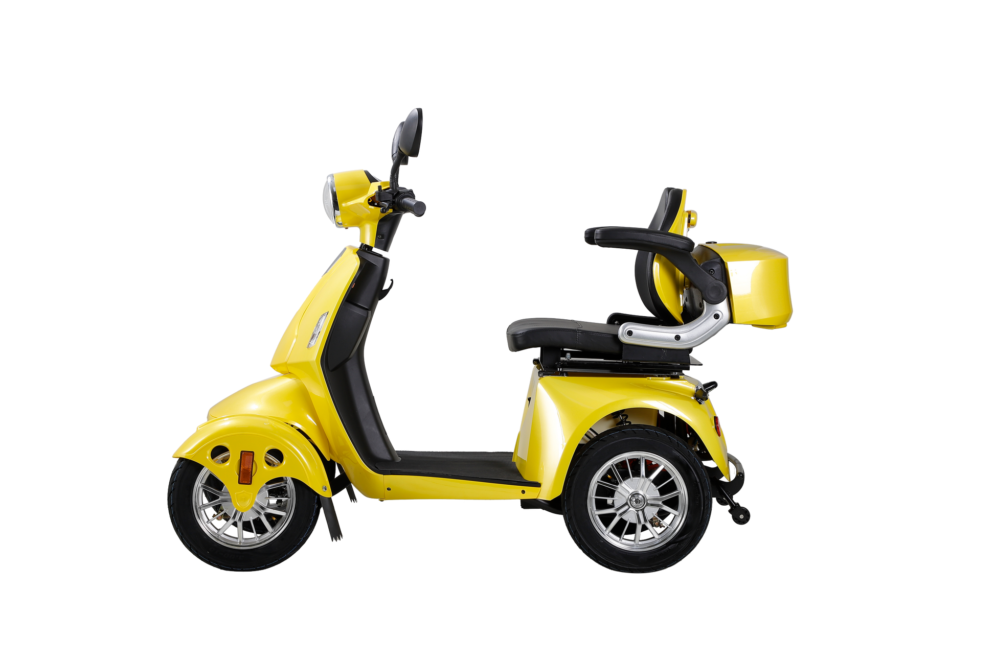 Fastest Mobility Scooter With Four Wheels For Adults & Seniors Yellow Abs Pc