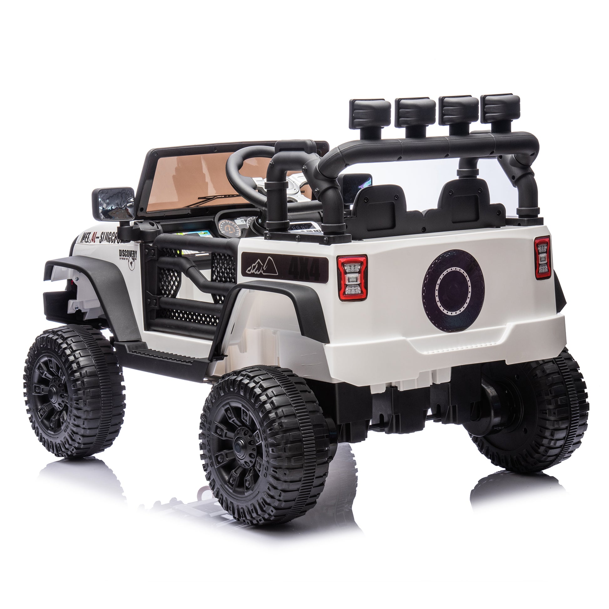 24V Kids Ride On Car W Parents Remote Control,400W Motor,Four Wheel Suspension,Adjustable Speed,Usb,Mp3,Music,Bluetooth,Large Display Screen,Power Display,Portable Handle,Safety Belt For Kids Aged 3