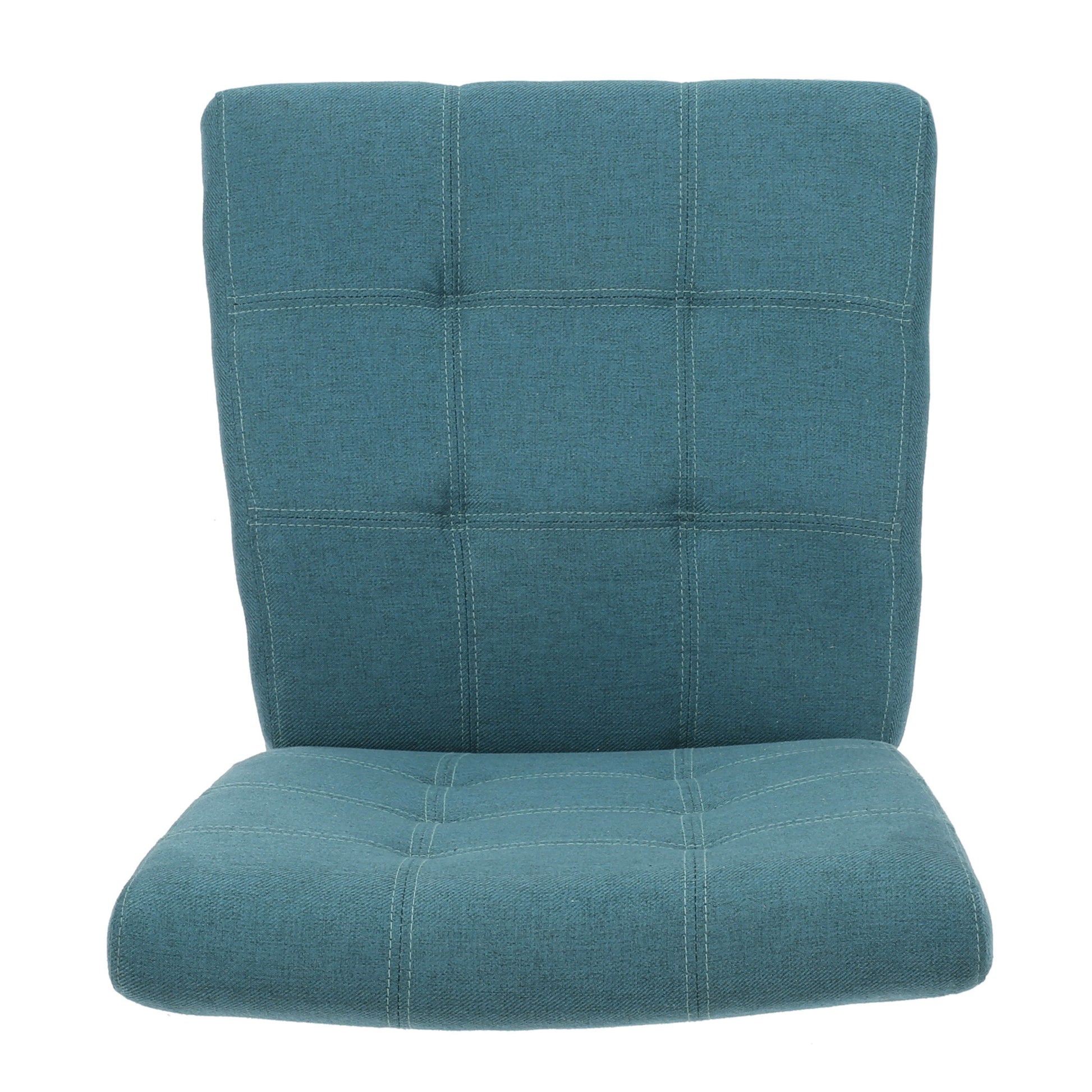 Dining Chair Aqua Blue Wood Fabric