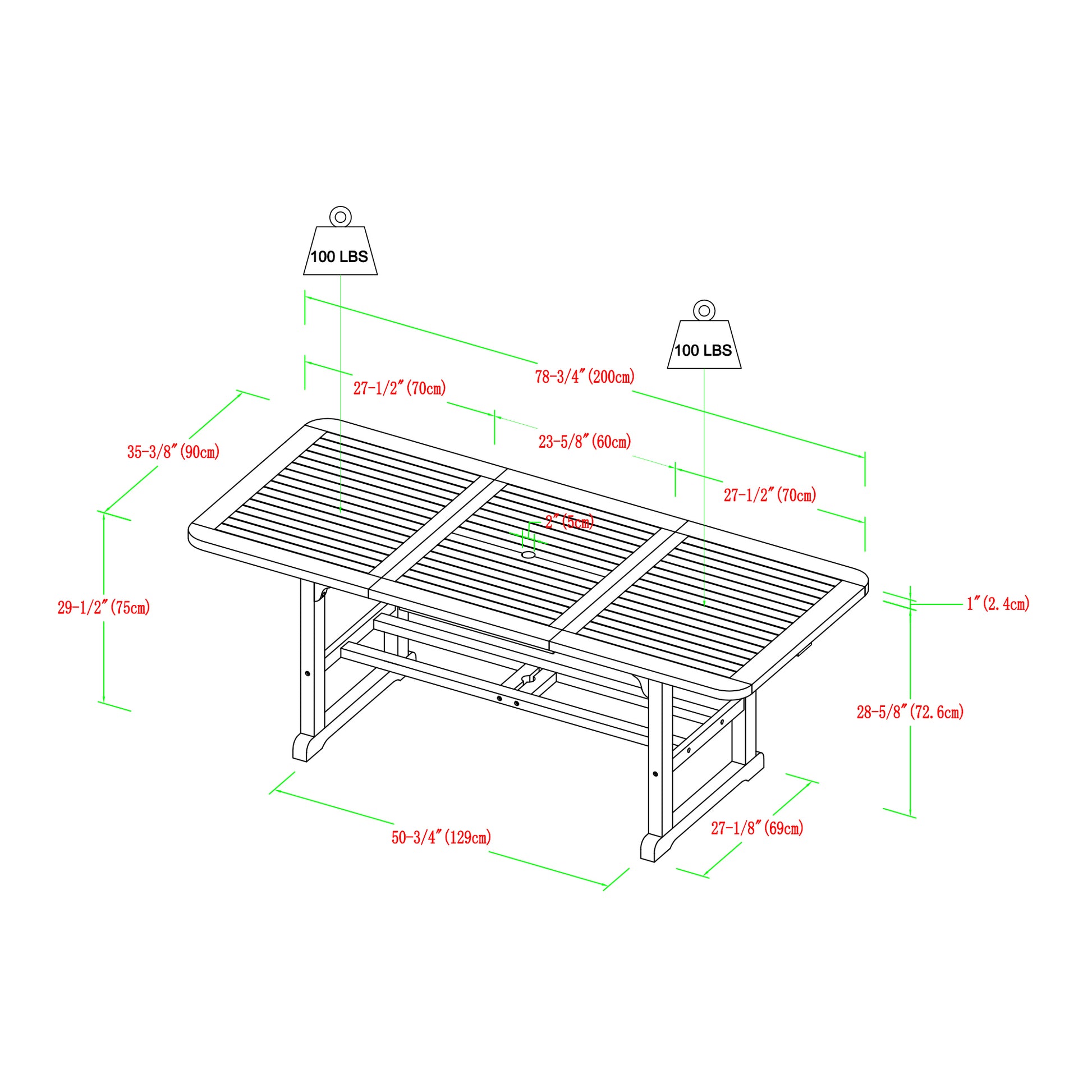 Modern Slat Top Solid Acacia Wood Butterfly Outoor Dining Table Grey Wash Gray Wash Polyester Acacia Wood