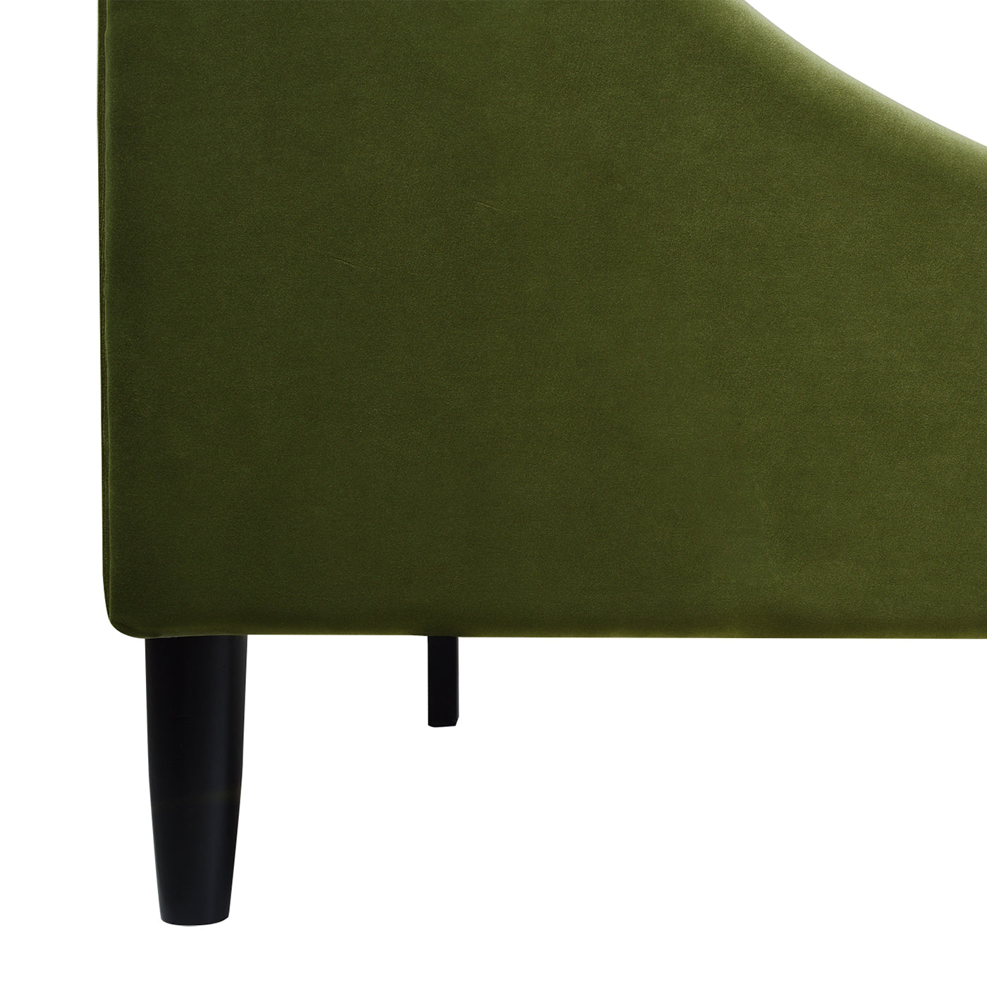 Aspen Vertical Tufted Headboard Platform Bed Set, King, Olive Green Performance Velvet Box Spring Not Required King Olive Green Wood Foam Velvet Velvet