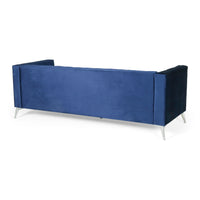 3 Seater Sofa Blue Fabric 3 Seat