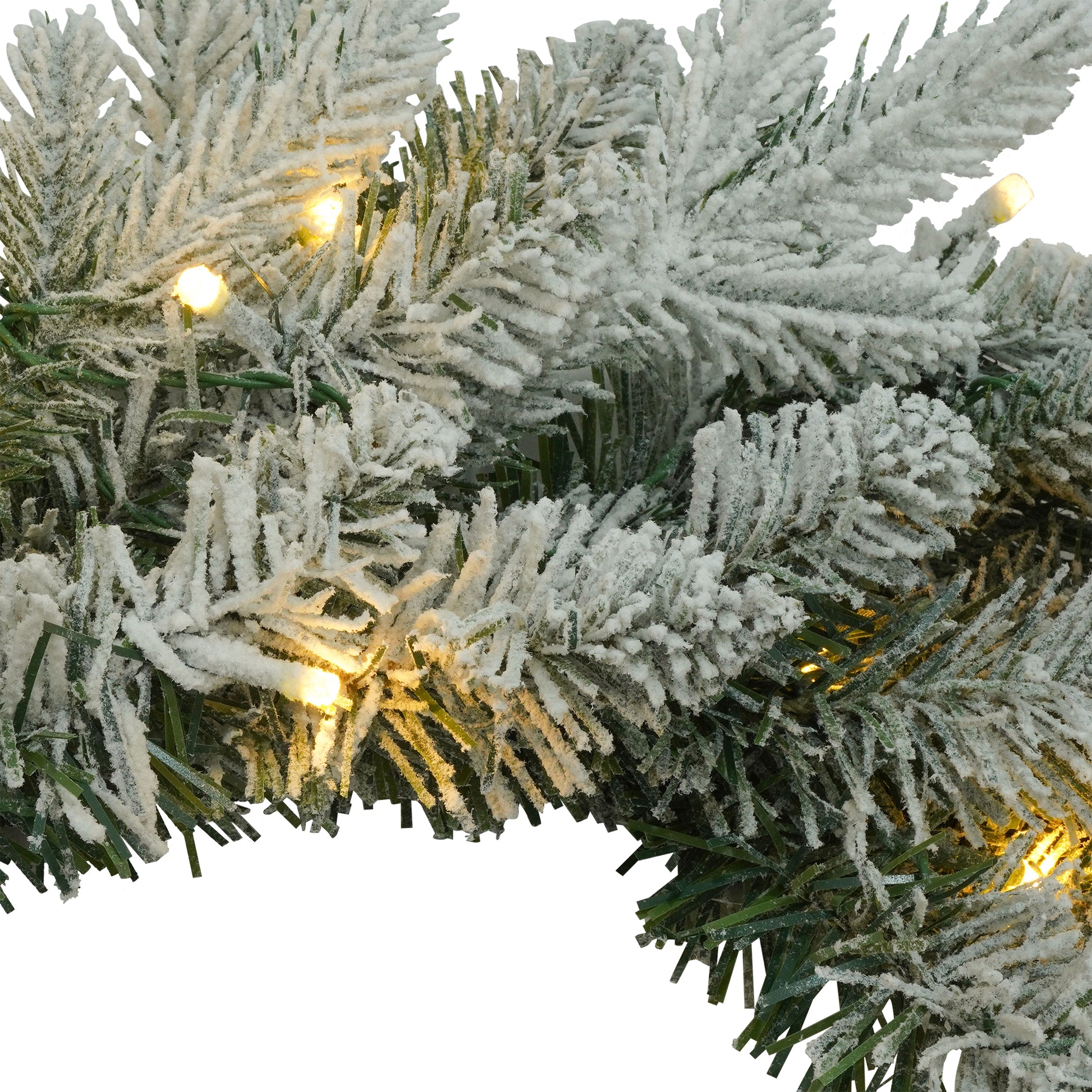 7Ft Lighted Artificial Christmas Tree With Wreath Set Of 2Christmas Tree Holiday Decoration, Creative Decorated Trees, Xmas Tree Christmas Decorations For Christmas Green Pvc