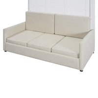 Full Size Murphy Bed Wall Bed With Cushion,White Full White Mdf Lvl