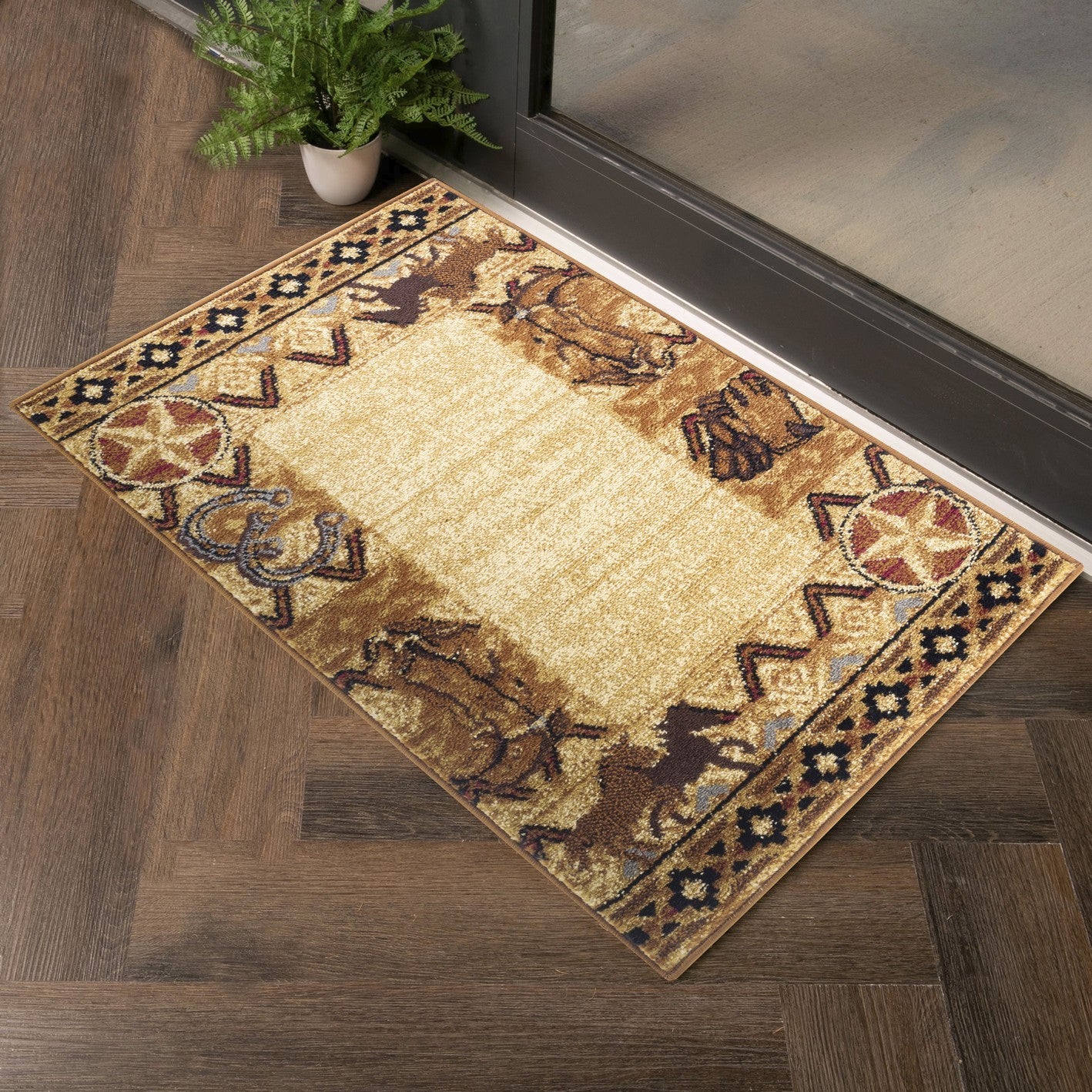 Tribes Gc Yls4011 Beige 2 Ft. 7 In. X 7 Ft. 3 In. Southwest Area Rug Beige Polypropylene