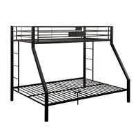 Sandy Black Twin Xl Queen Bunk Bed With Built In Ladder Black Contemporary Metal