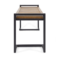 Hopkins Industrial Wood And Metal Bench Teak Acacia Wood