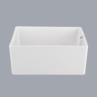 23.6" L X 18" W White Ceramic Single Bowl Kitchen Sink White Ceramic